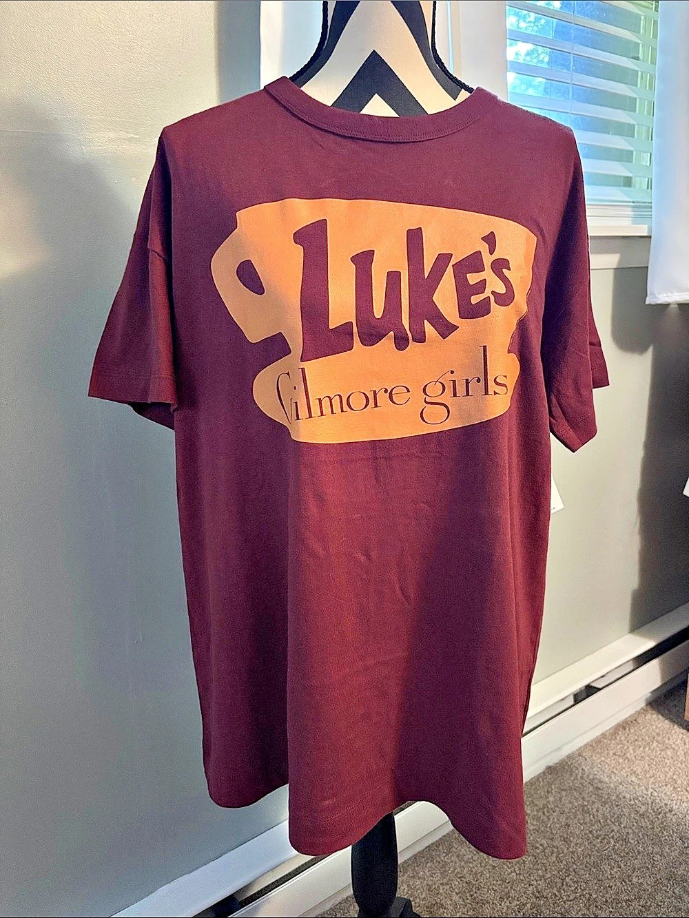 Gilmore Girls Luke's Coffee Oversized Tunic Graphic T-Shirt- Old Navy size M
